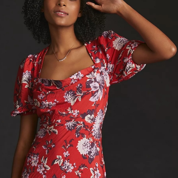 HOST PICK New Anthropologie Puff Sleeve Dress Size 6 - Picture 3 of 12